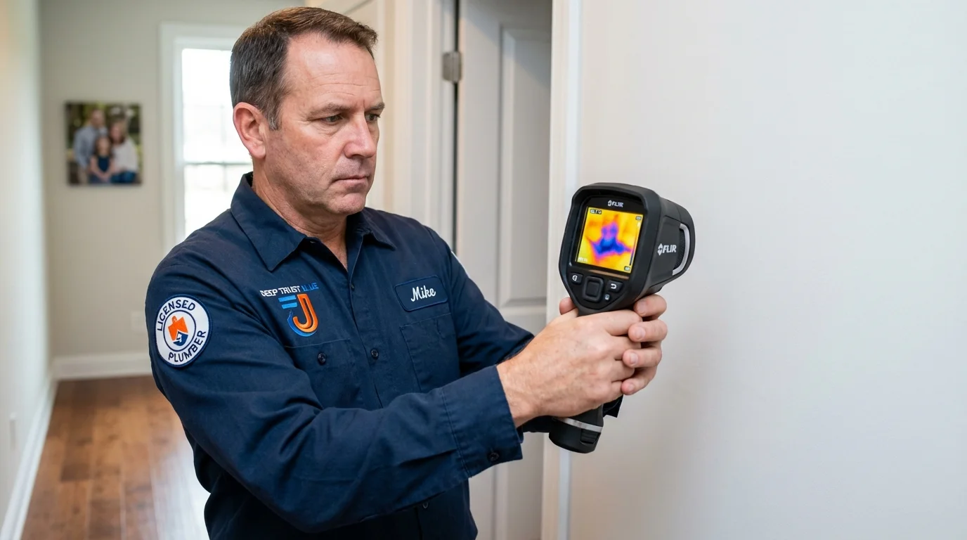 Thermal imaging leak detection by Johns Plumbing LLC in Bridgman
